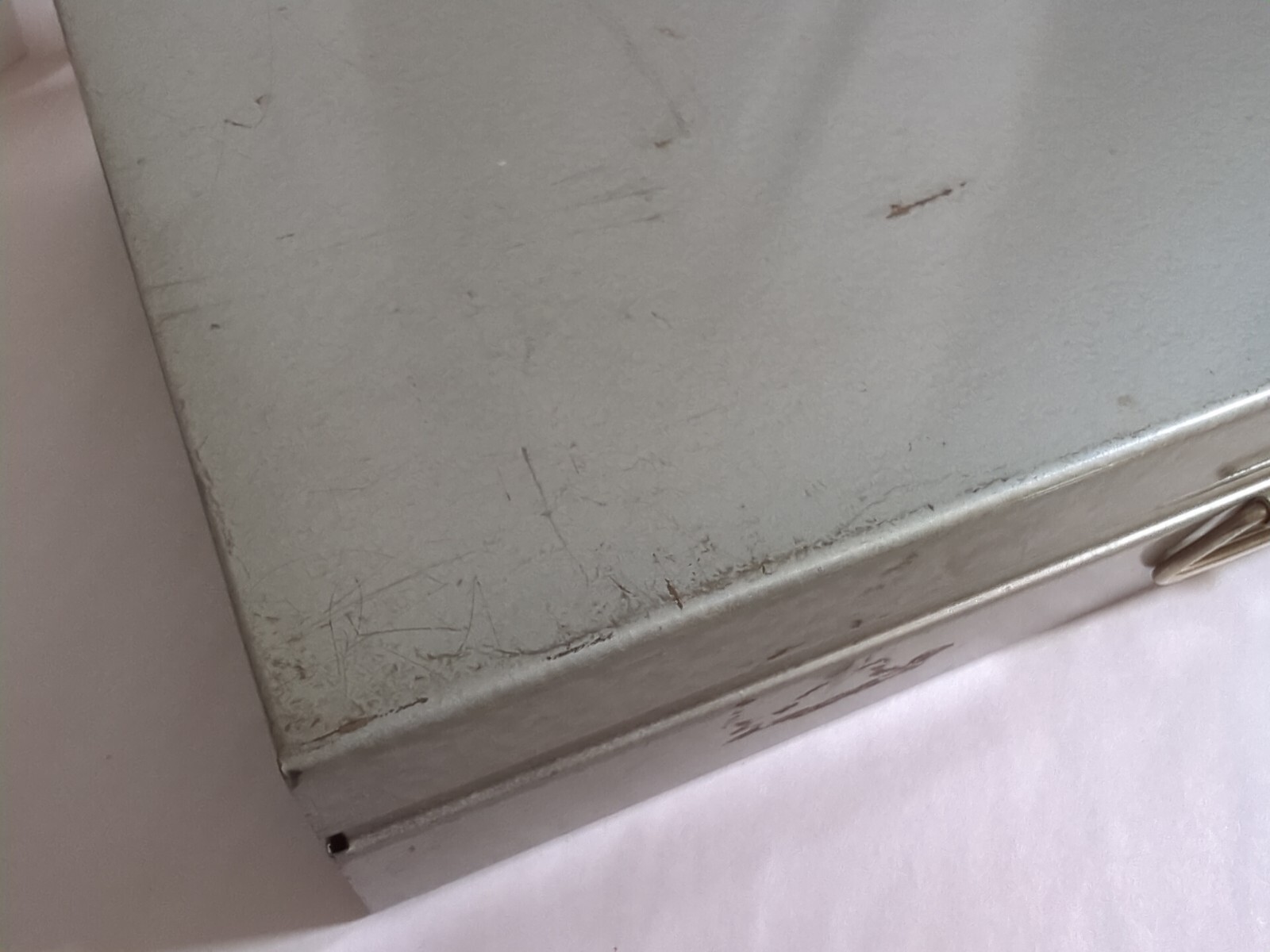 Vintage Tower 35mm Slide Film Metal File Storage Box Case 14½ x 7½ x 2″