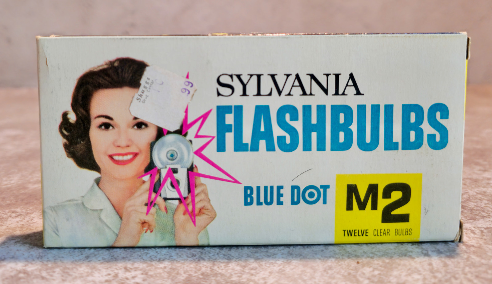 Vintage Lot of 12 Flash Bulbs for Camera Clear Sylvania M2