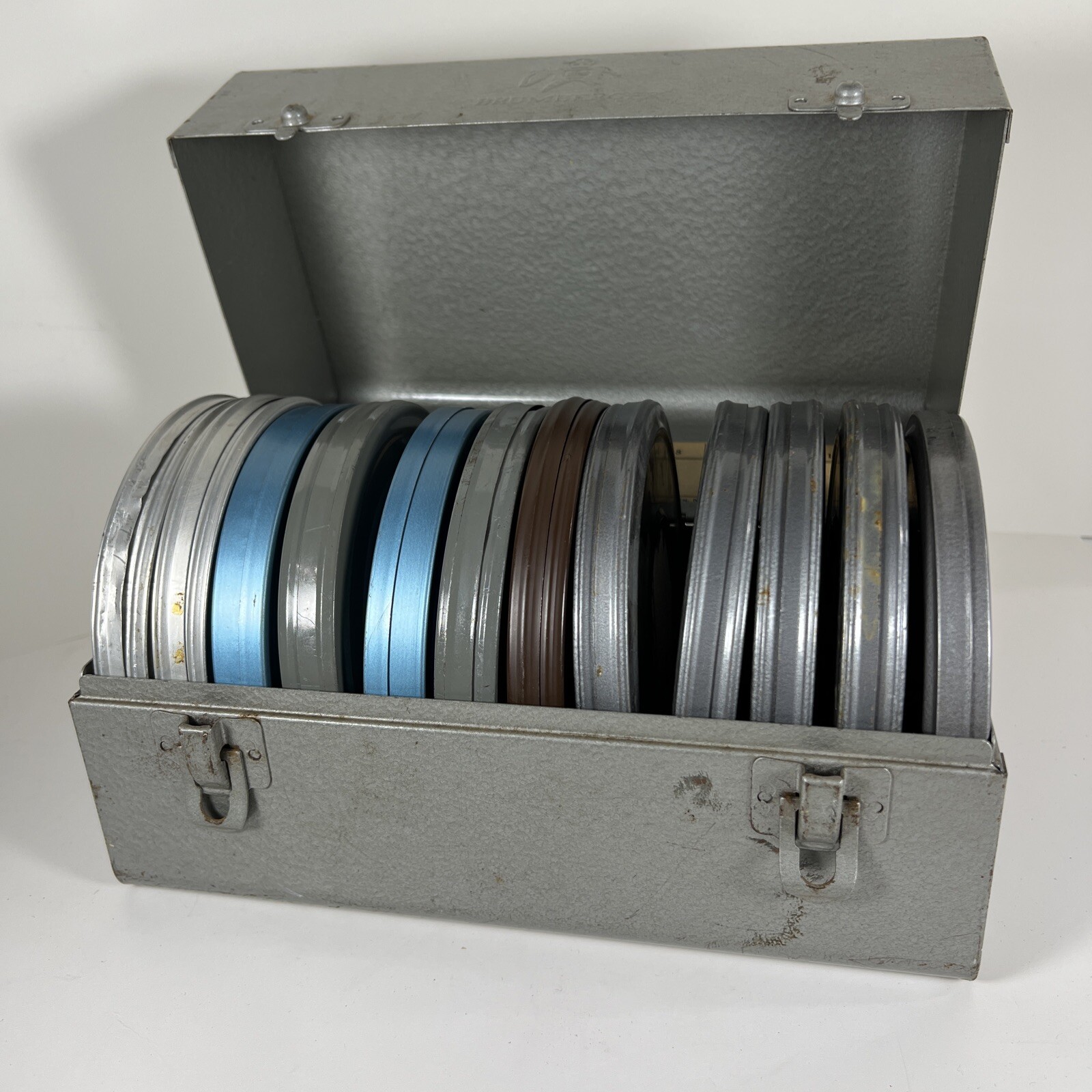 Brumberger Movie Case For 8mm Movies 5″ Canister Tins No Reels Or Film