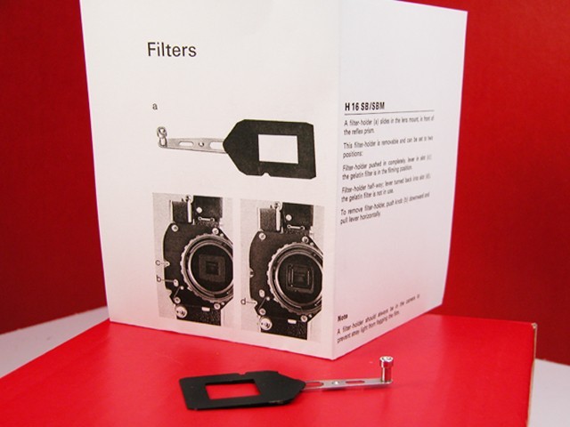 Bolex FILTER HOLDER/FILTER FRAME for Bolex 16mm EBM SBM SB EL 16mm Movie Cameras