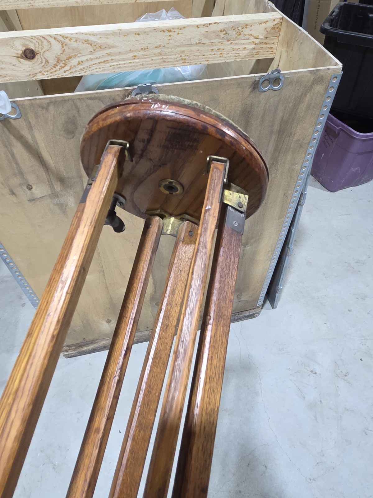 Antique Eastman Kodak Co. wooden Crown Tripod Rare Vintage