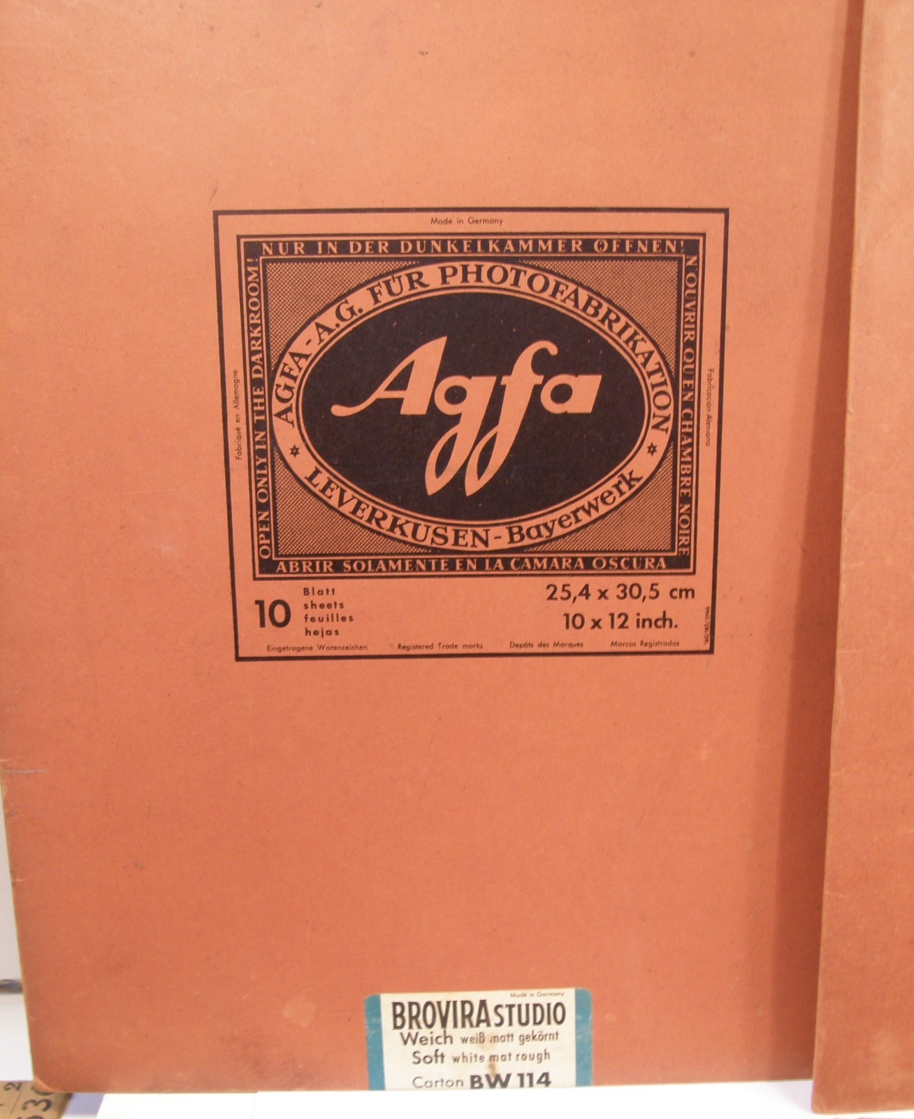 LOT 7 VINTAGE 1950’S AGFA 11X13 EMPTY CARDBOARD PHOTO PAPER ENVELOPES