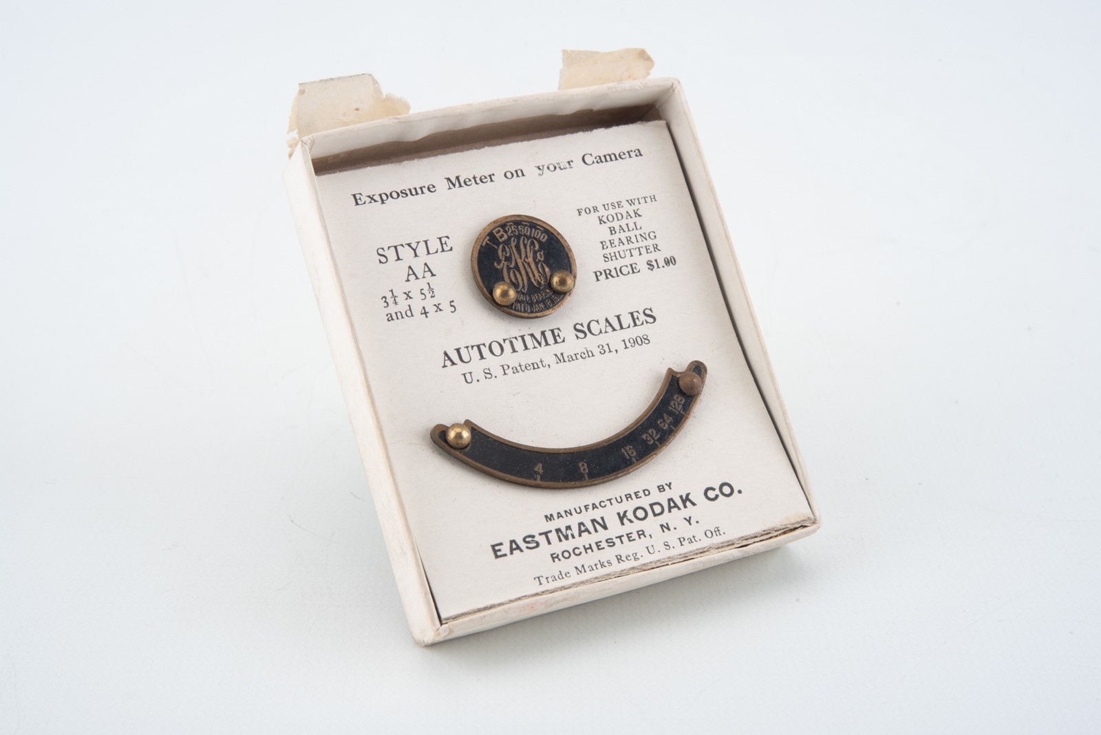 Kodak Autotime Scale Style Type AA for Ball Bearing Shutter in Box MINT V12