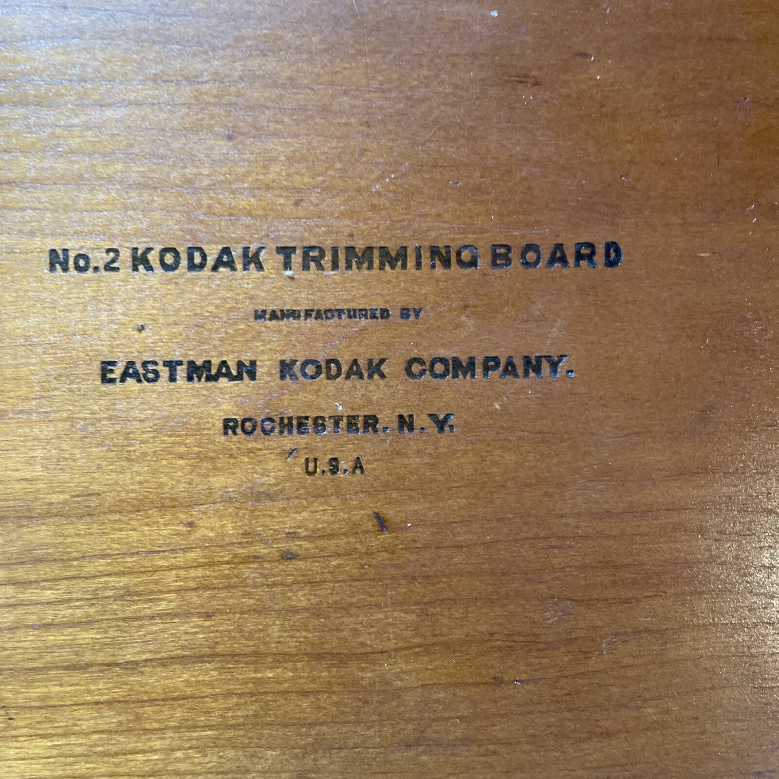 Vintage Eastman Kodak No. 2 Wood Trimming Board Rochester New York