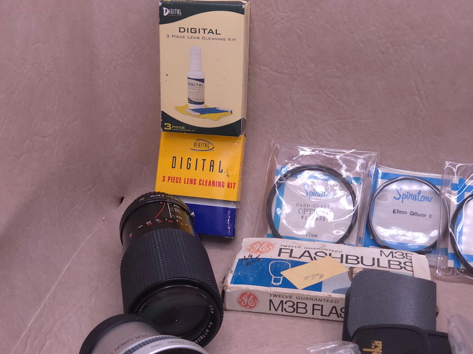 Mixed Vintage & Modern Camera Accessory Lot Opteka Lens