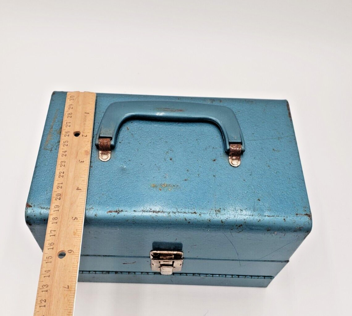 Logan De Luxe 5 Inch Movie 12 Reel Chest Metal Storage Box Carry Tote