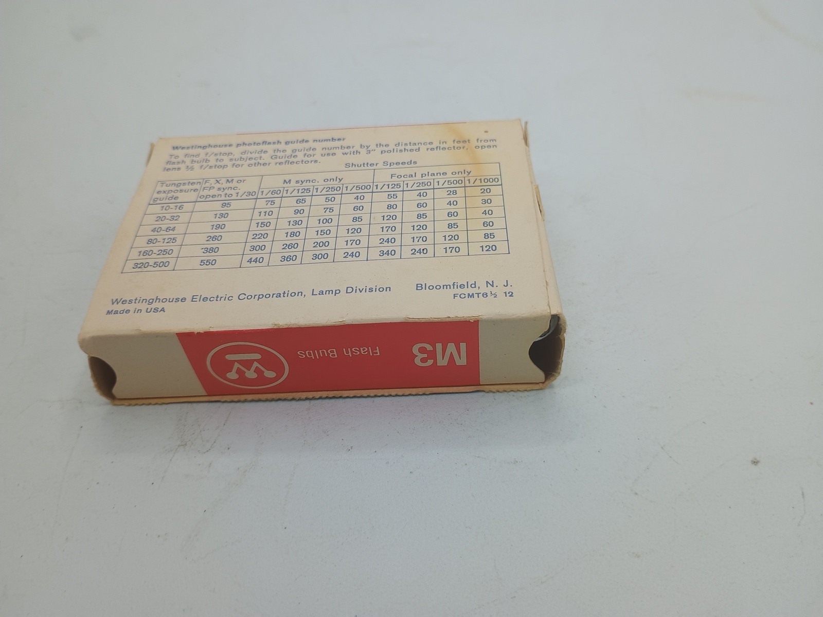 1960’s *New* Camera Flash Bulbs Westinghouse Corporation Electric Set Of 5