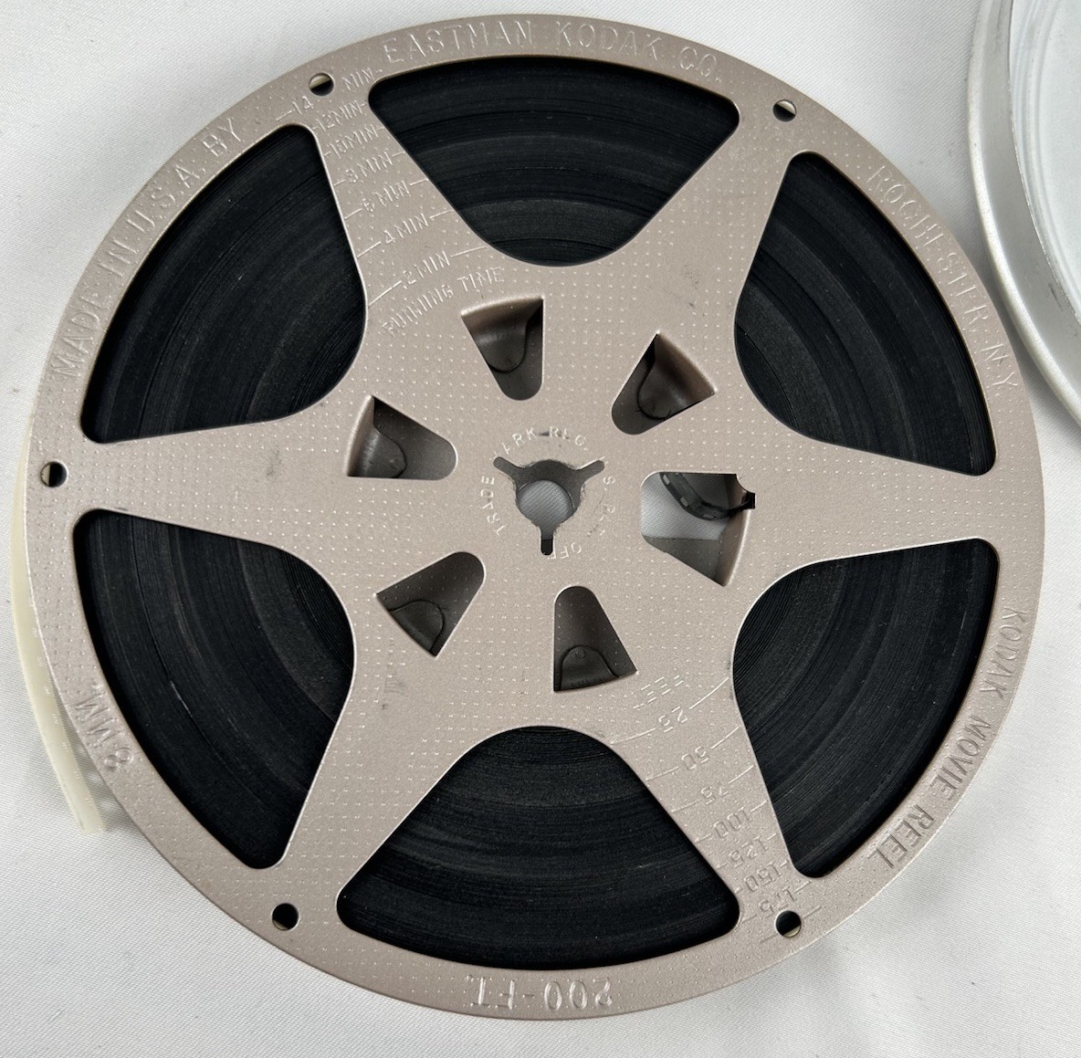 Vtg Eastman Kodak Metal 8mm Film 5″ Movie Reel 200 Feet Home Movie USA Rochester
