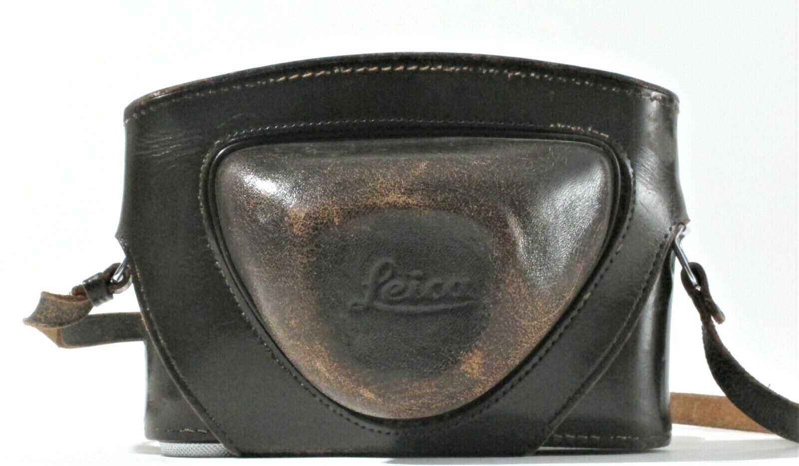 Leica Brown Hard Leather Camera Case w/Strap