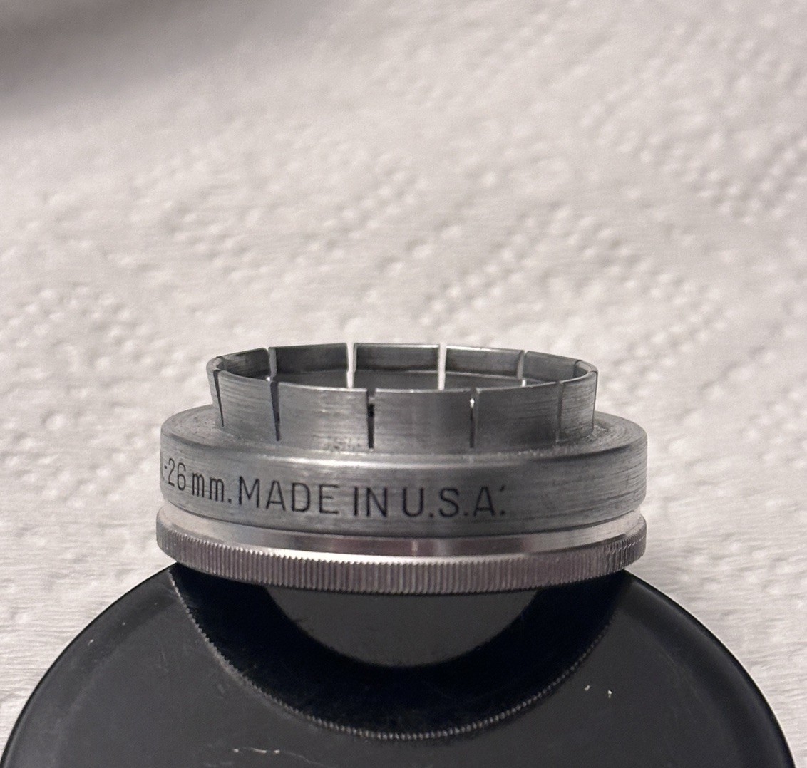 VINTAGE KODAK SERIES V PUSH-ON FILTER ADAPTER RING 1 1/32 in – 26mm looks nice