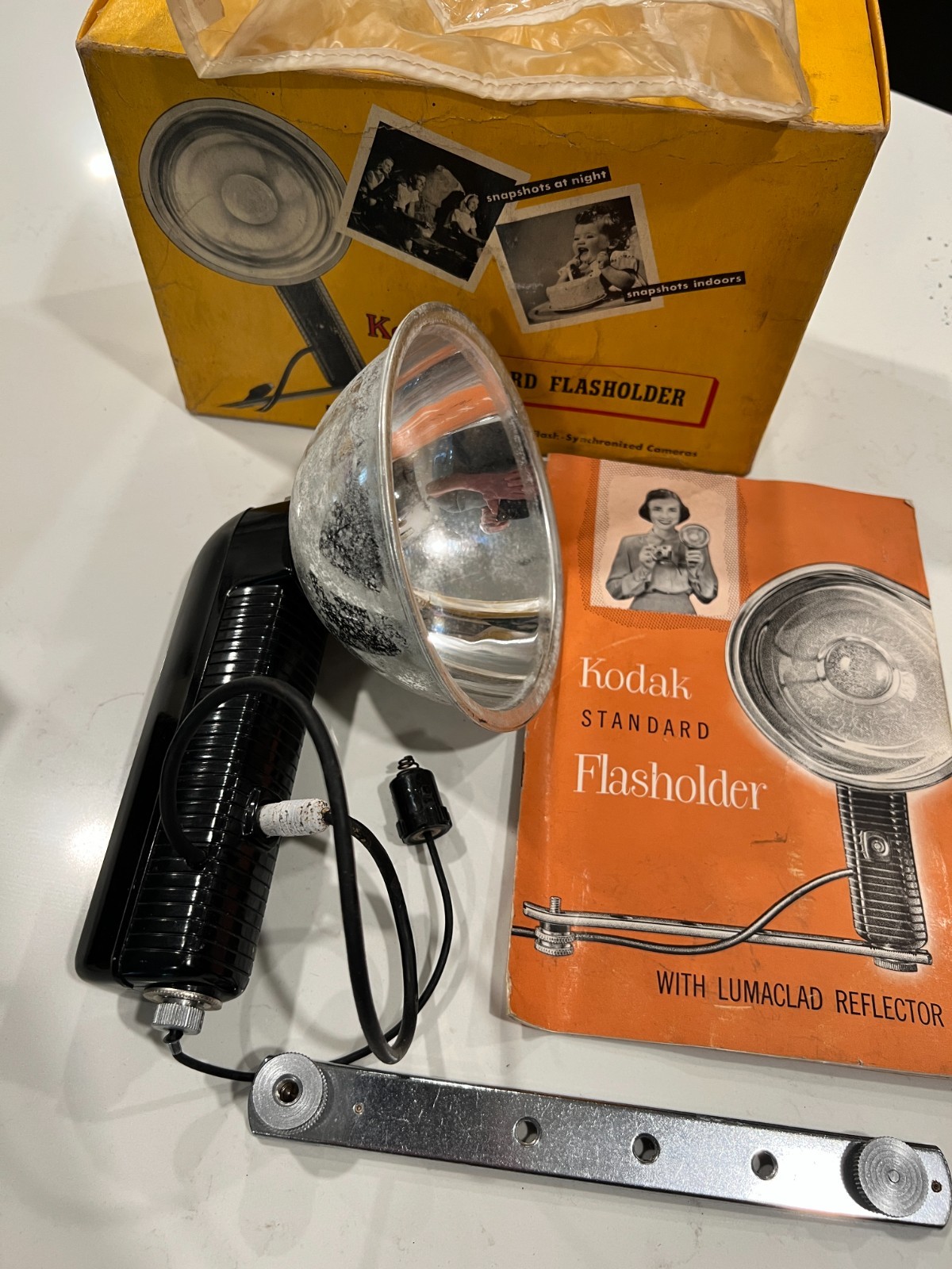 Vintage Kodak Standard Flasholder Orig Box And Instructions