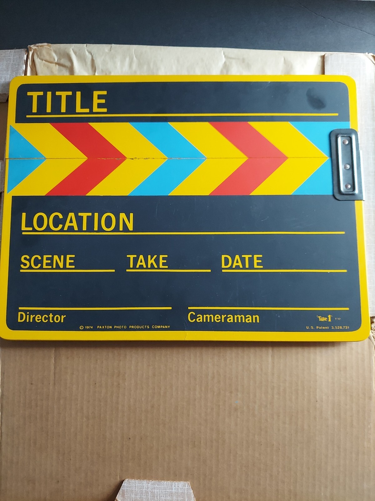 Vintage 1960s Paxton Photo Products Tricolor Take 1 Home Movie Titler in Box