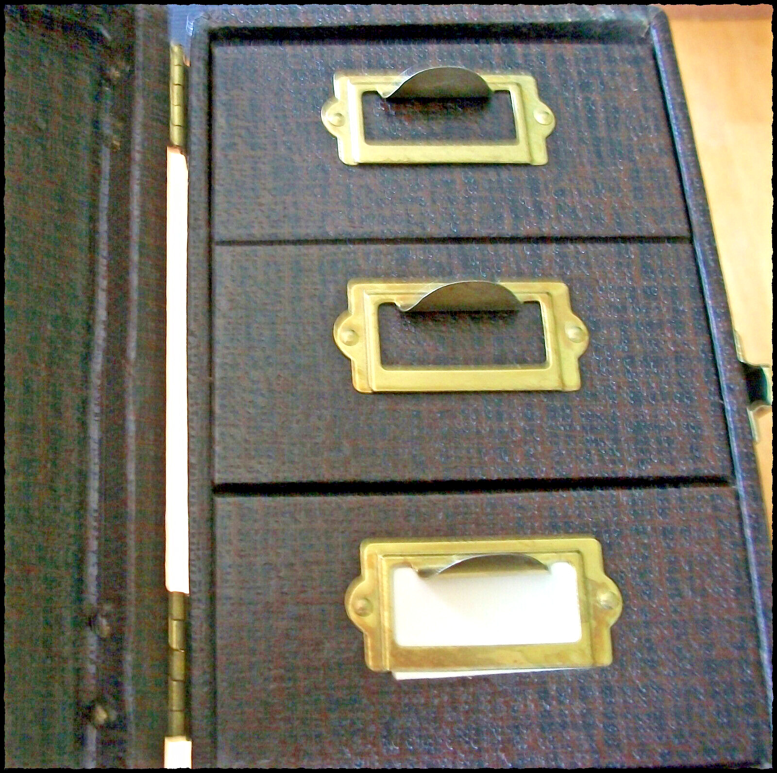 VTG MID CENTURY 3 Drawer Slide Case Barnett & Jaffe BAJA 10x8x53 PRESTIGE IND.