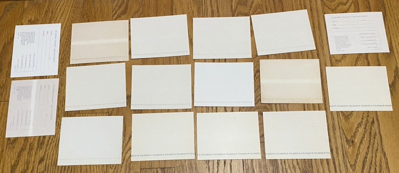 Vintage Polaroid Land Camera Polacolor Print Mount Photo Backs 1967 Lot 16 NOS