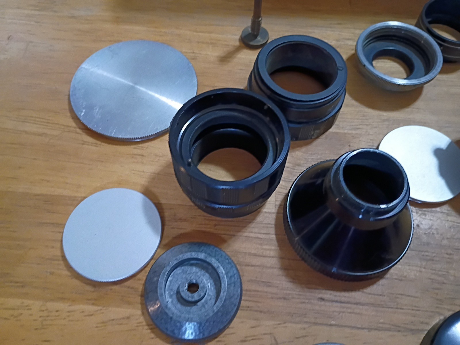 Lot of Assorted Vintage Camera Accessories and Lens Caps Holder More