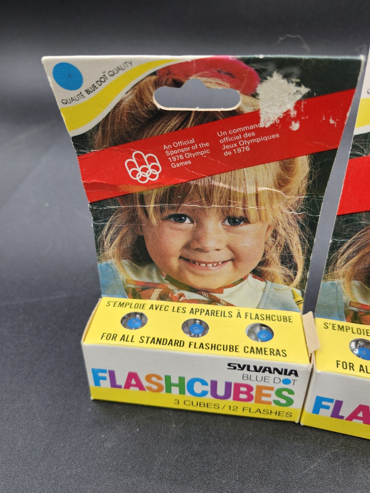 VINTAGE 1970s NOS UNUSED SYLVANIA BLUE DOT FLASH CUBES 6 CUBES 24 SHOTS