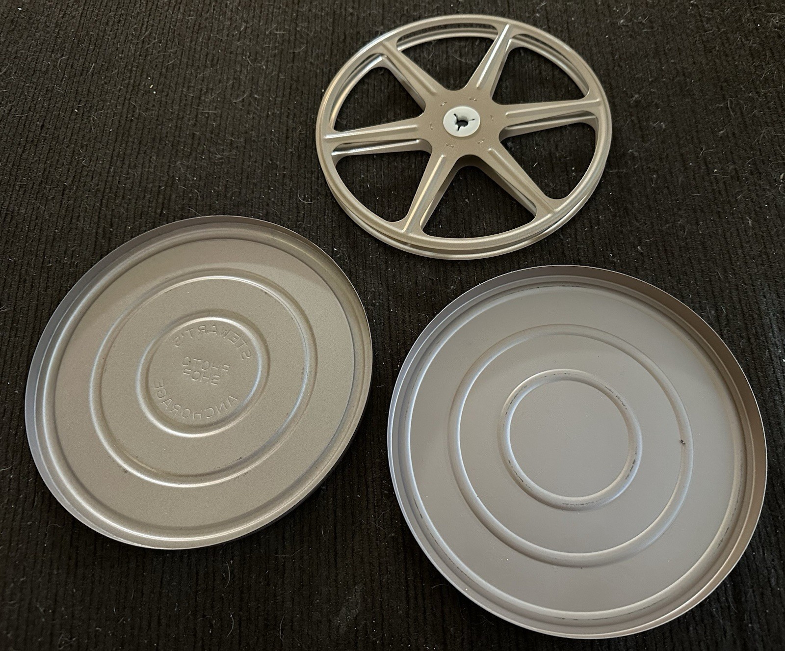 Lot of 7 Vintage 8mm / Super 8 Metal Film Reels & Tins Kodak Stewart’s