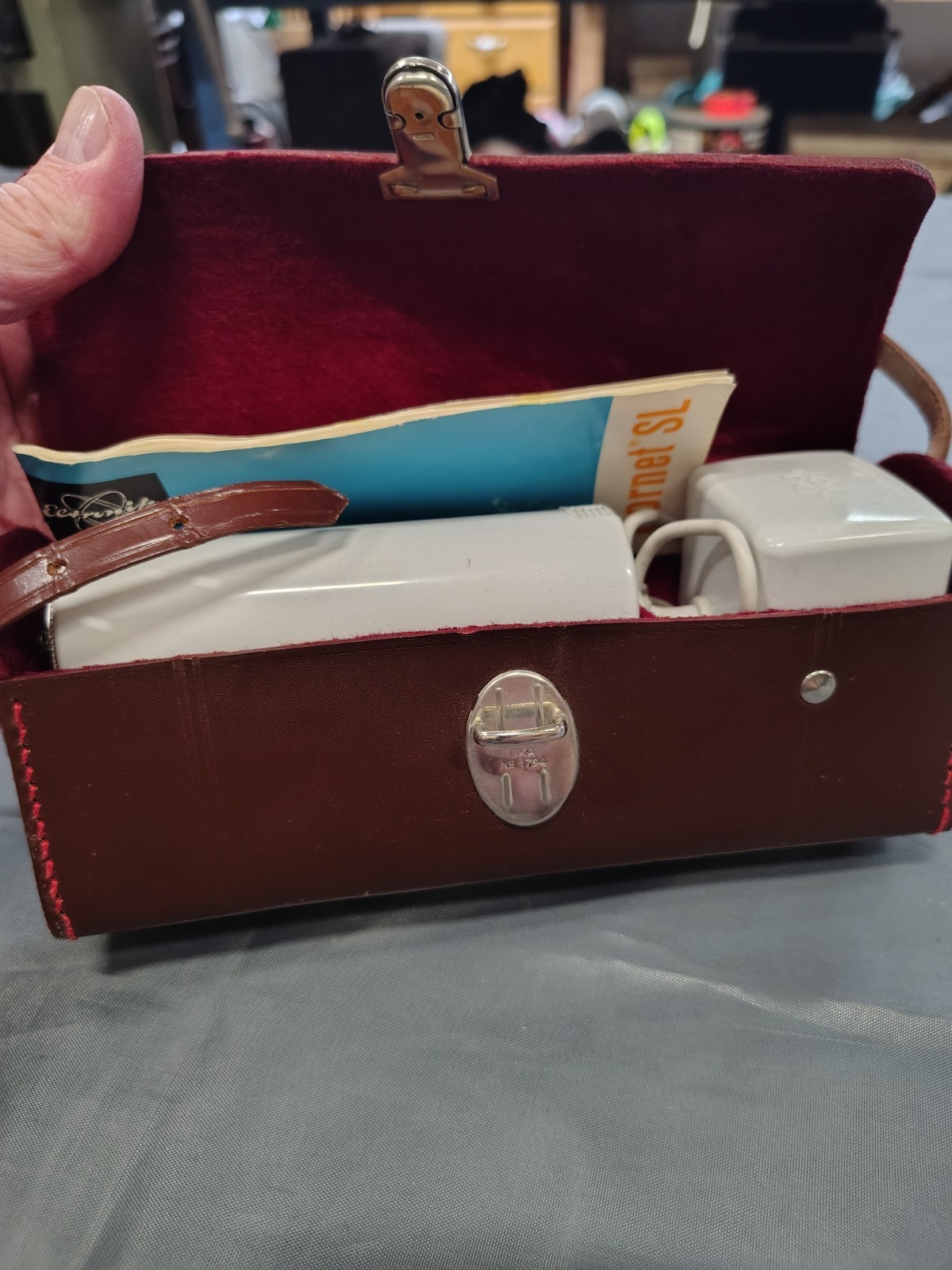 VTG FLASH ULTRABLITZ Electronic Charger Power Cord Leather case Made in Germany