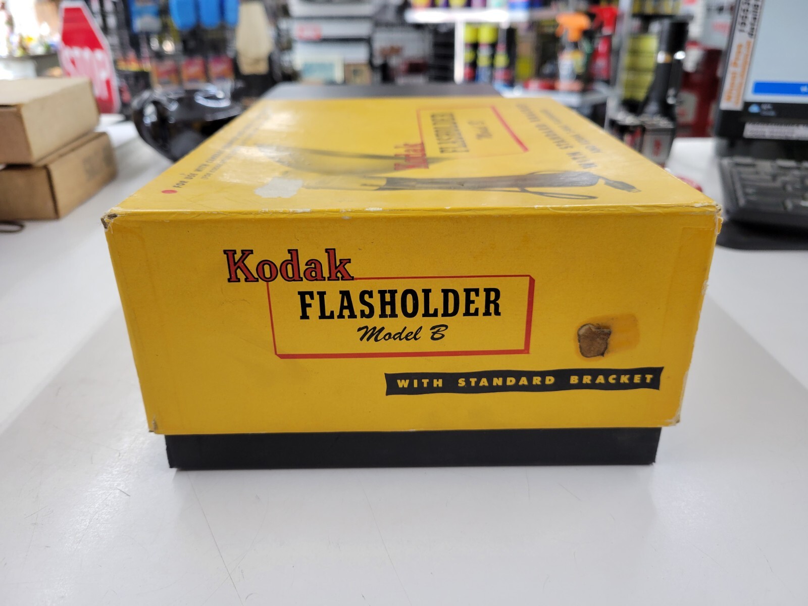 Vintage Kodak Flasholder Model B USA Original Box & Bracket 2 Way Flashguard