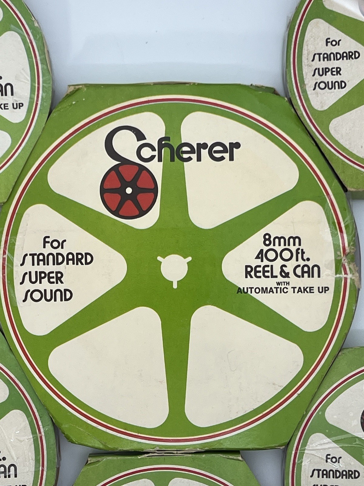 Lot 6 Scherer 8mm Reels & Cans 5x 200ft + 1x 400ft Standard/Super Sound