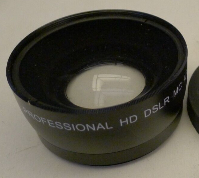 Professional 58mm HD DSLR 0.45X Wide Angle AND 2.5X Telephoto Lens +3 Caps & Bag