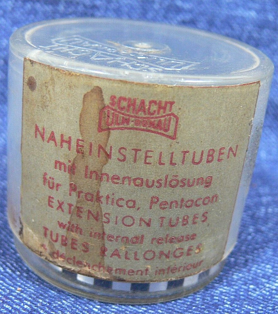 VINTAGE SCHACHT ULM DONAU Extension Tubes P Germany Camera/Photography Film Case