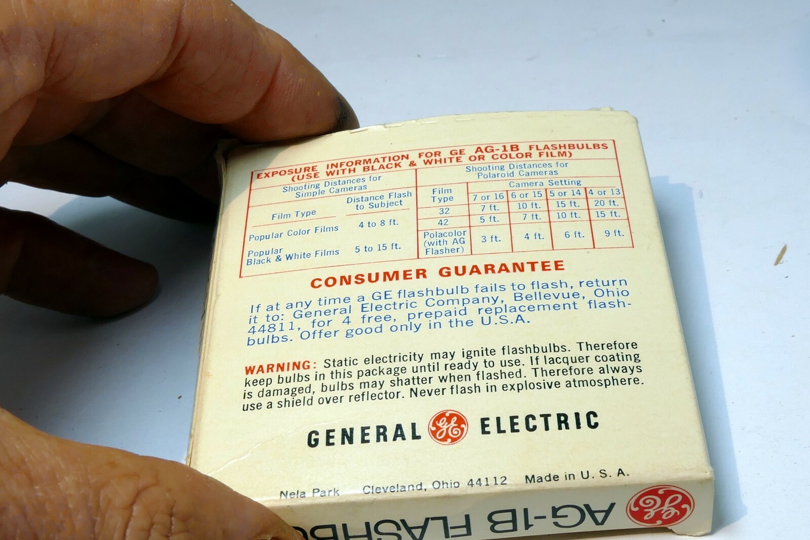 GE Flashbulbs Blue Dot # AG1B 3 Bulbs unused Vintage