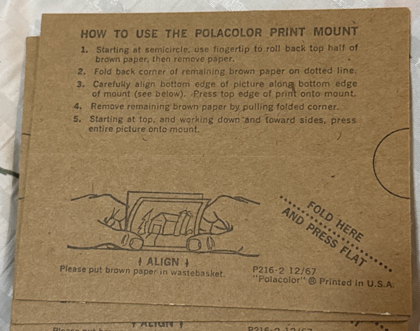 Vintage Polaroid Polacolor Print Mounts Self Adhesive (1969-72) Lot Of 28