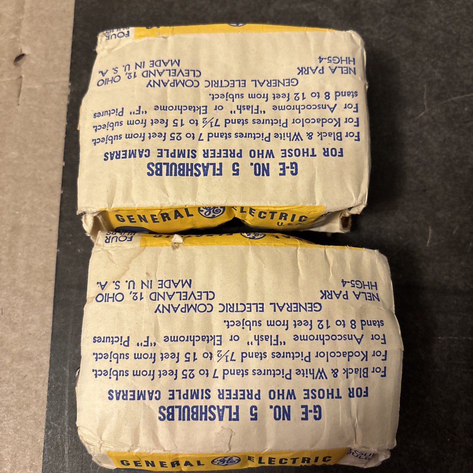 GE / General Electric 5 Flashbulbs ~ 2 Boxes, 8 Bulbs.