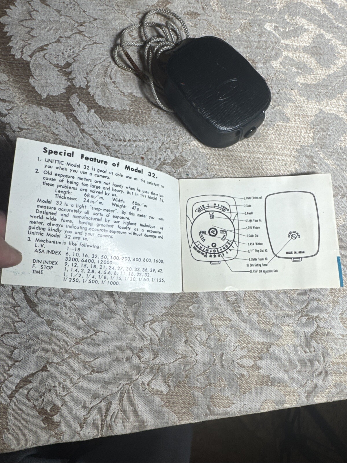 RARE Unittic ASA DIN CDS Light Exposure Meter
