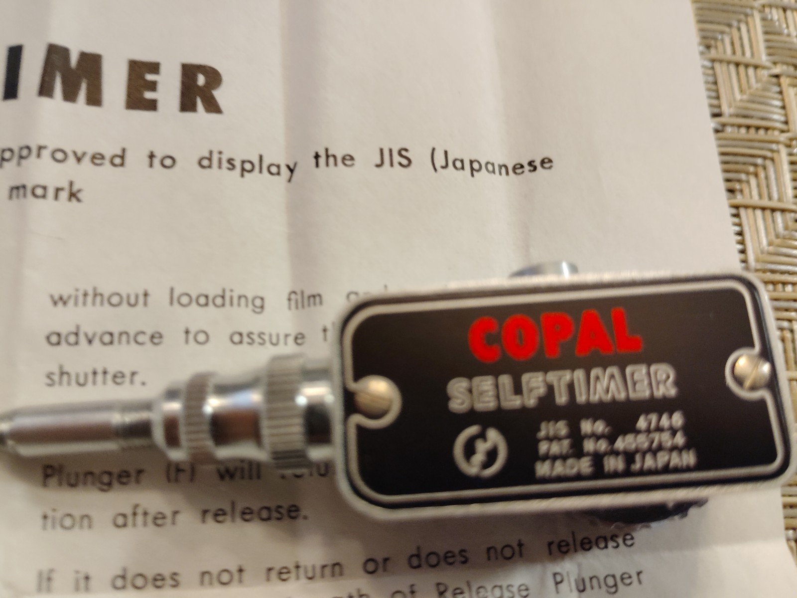 Copal Camera Self Timer w/ Box – Vintage, Chrome Japan