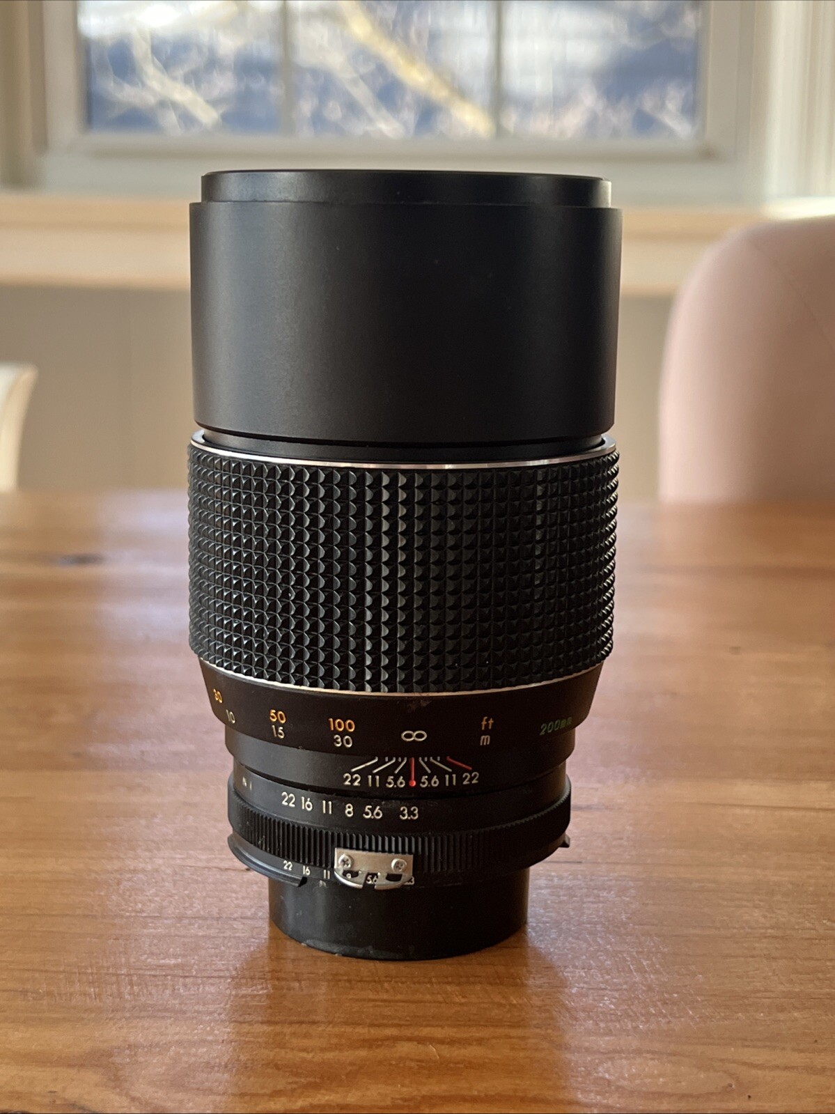 Promaster 200mm f3.3 lens. Canon FD Mount – manual focus