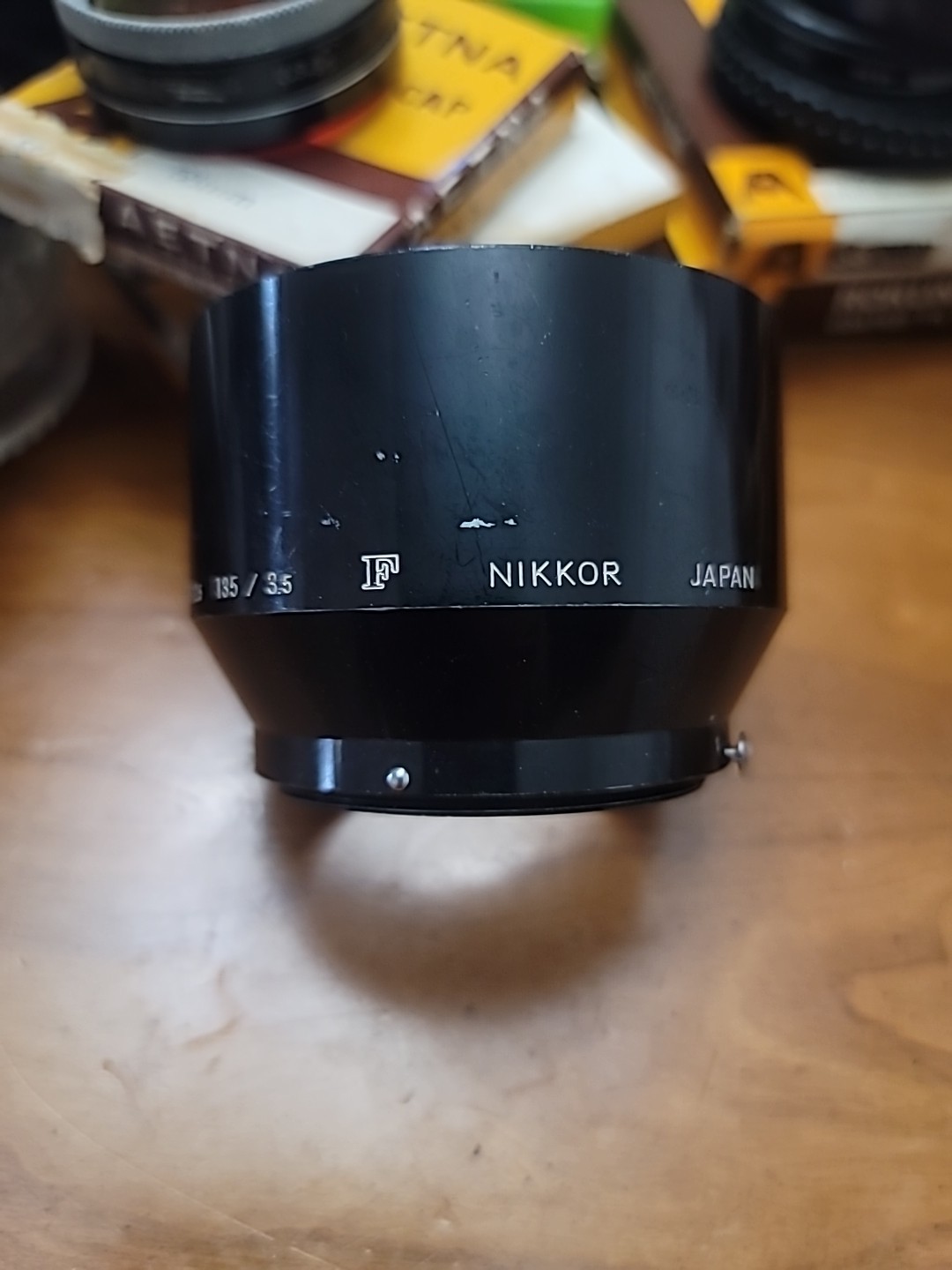 Nikkor 135mm f/3.5 Camera Lens Hood 105/ 2.5. Used