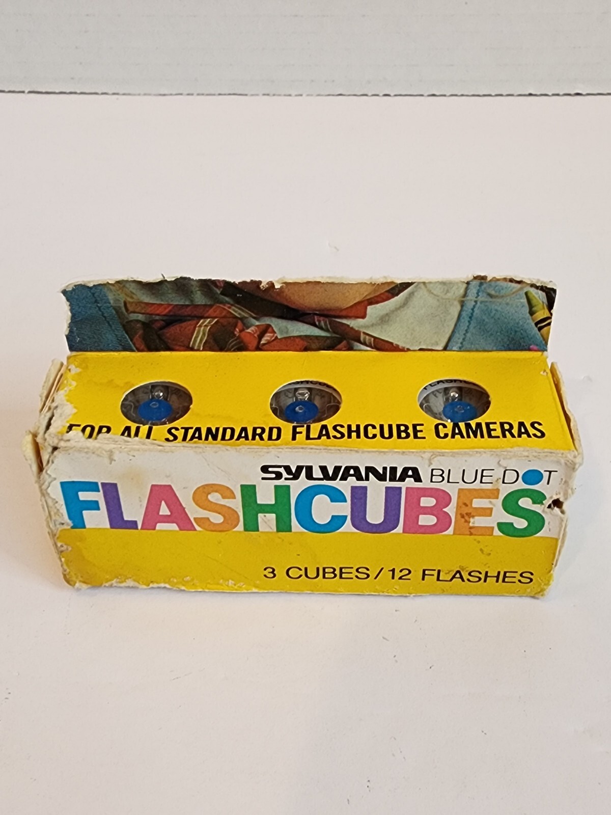 Vintage- Sylvania Blue Dot Flash Cubes- 3 Pack – 12 Flashes, Three Flashcubes