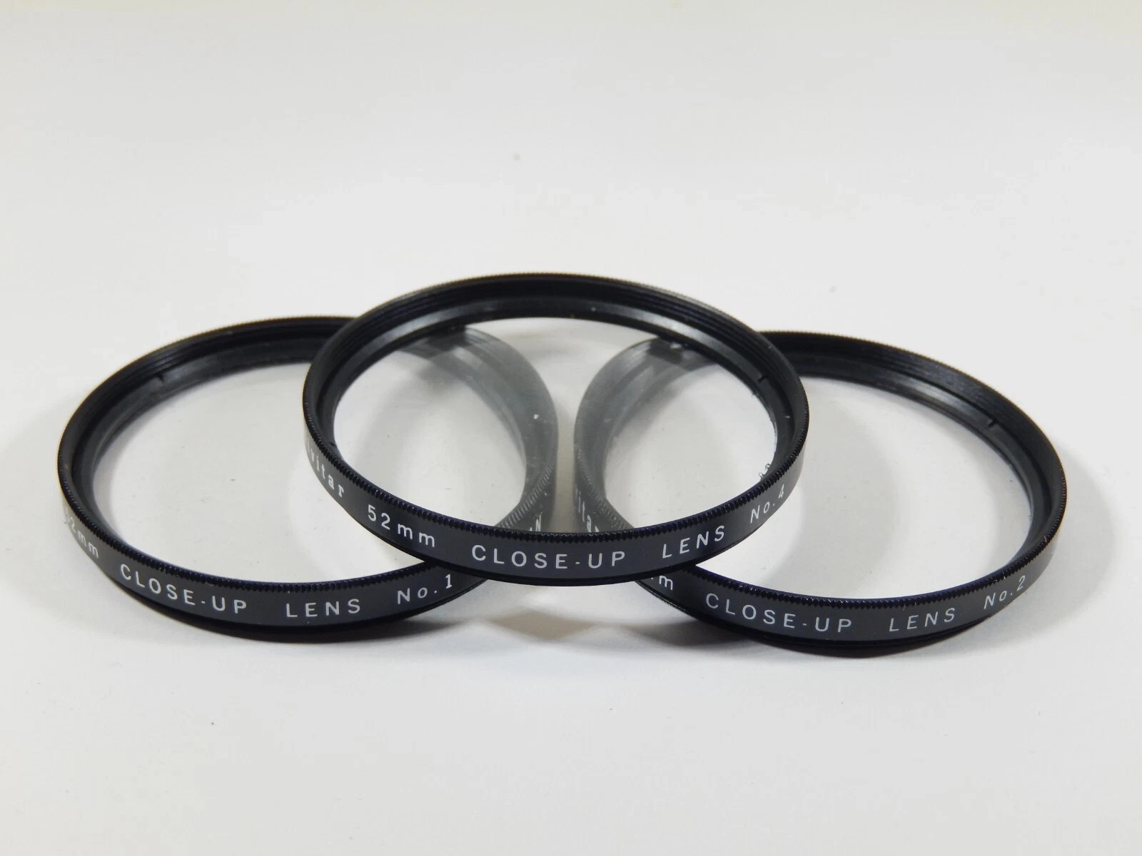 VINTAGE VIVITAR 52MM +1 +2 +4 CLOSE-UP LENS SET