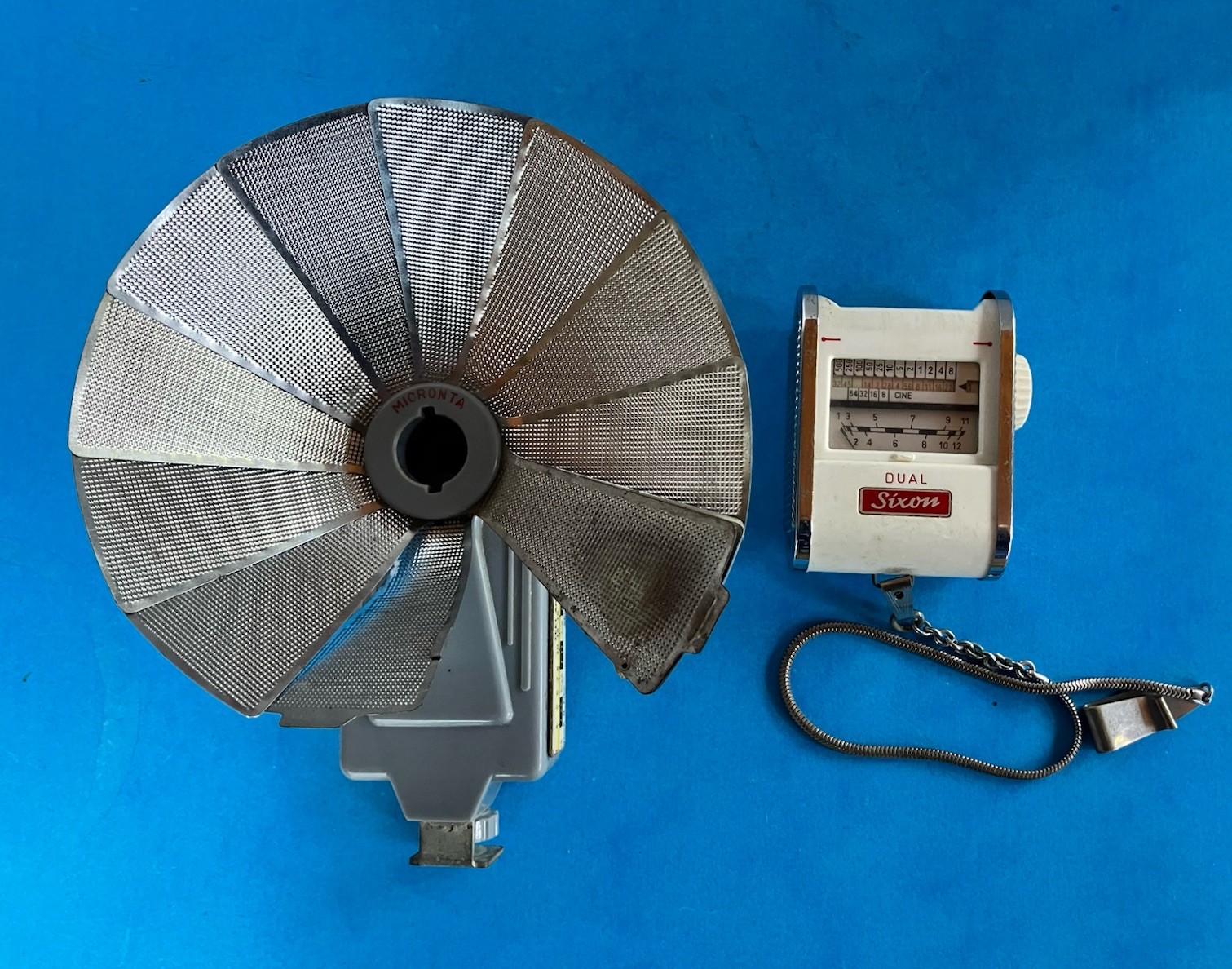 Vintage Micronta Folding Flash Reflector + Dual Sixon Light Meter