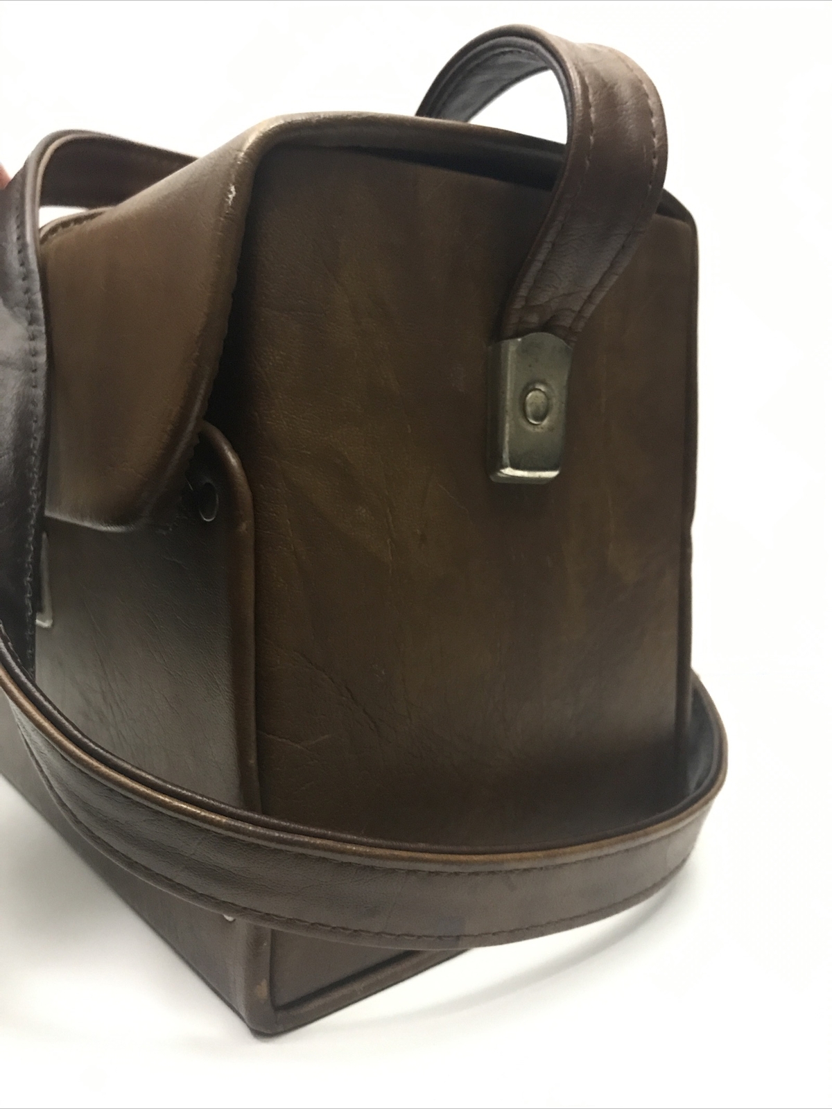 Vintage Coast Brand Model K-11 Brown Leather Material Hard Camera Carrying Case