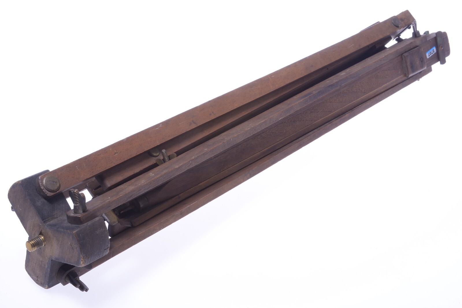 ✅ ANTIQUE WOOD TRIPOD 131CM 51.57″ GLASS FALLING PLATE LARGE FORMAT FIELD CAMERA