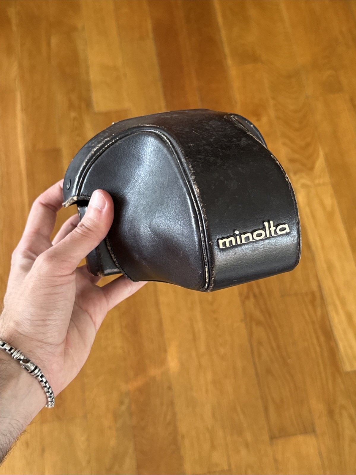 Minolta AE Camera Case Black Leather Red Interior For Minolta Type Case(s)