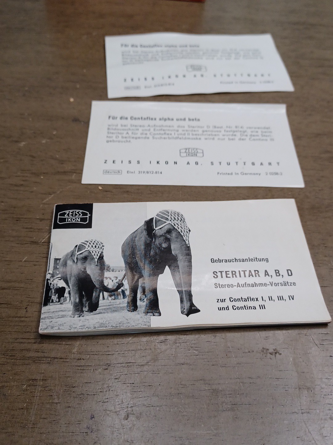 Zeiss Ikon Steritar Model 814 3D Stereo Attachment Contaflex I,ll,lll,lV Minty !