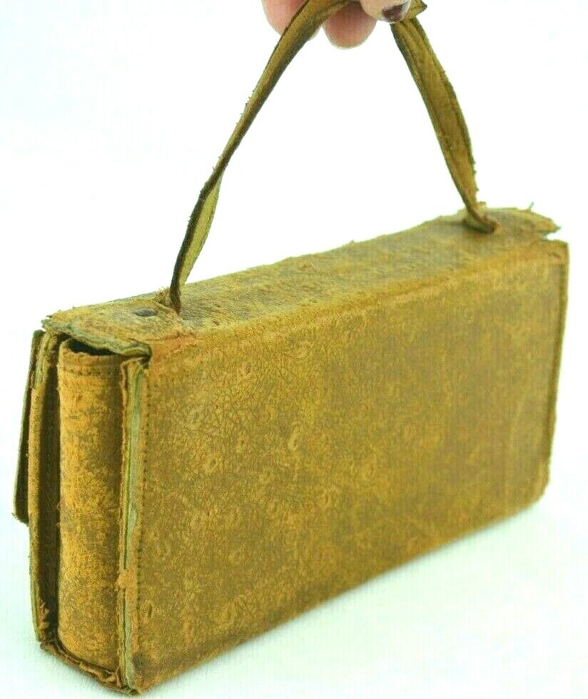 Antique Vintage Retro Leather CAMERA CASE for ANSCO No. 1 Readyset Royal w/book