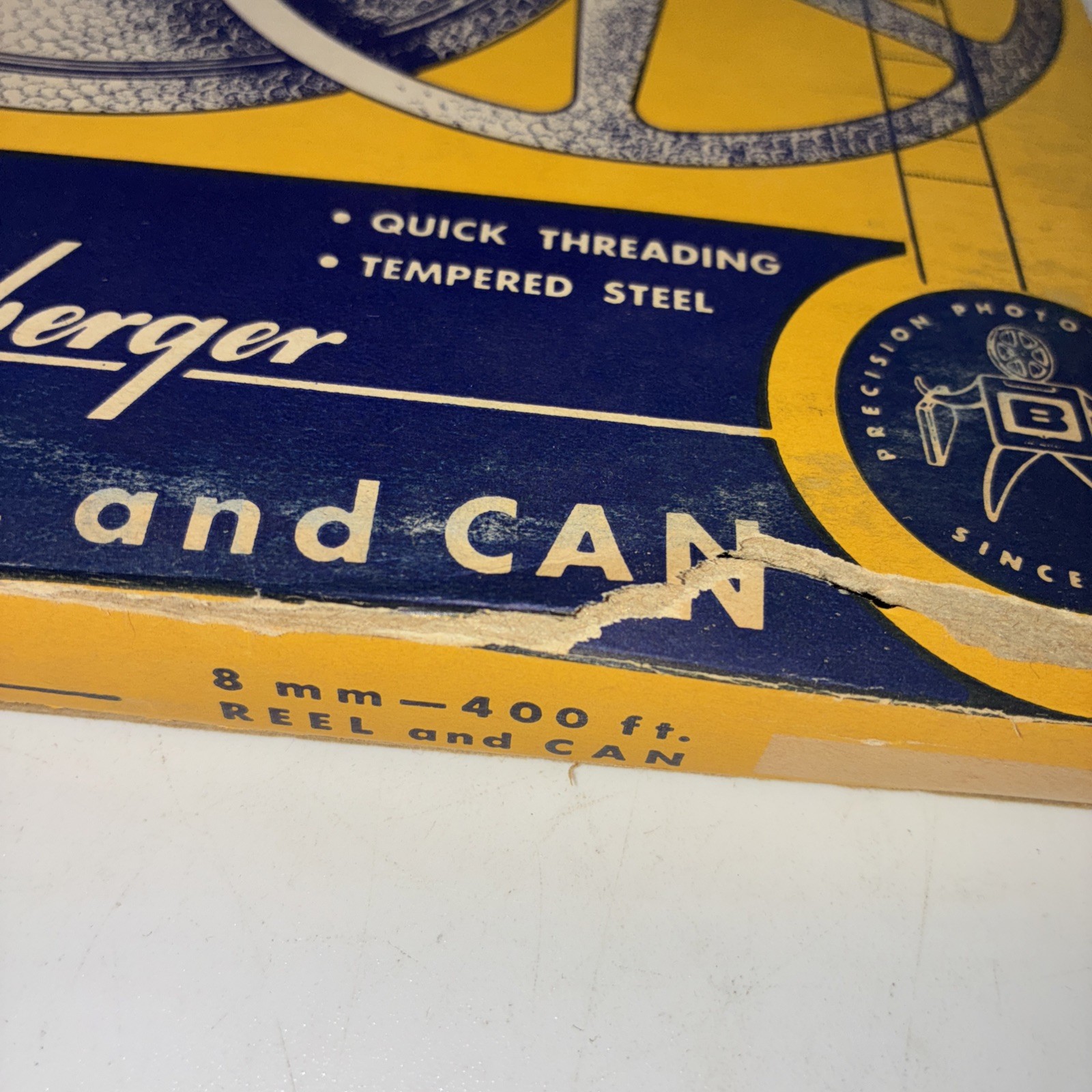 Vintage Metal Brumburger Co. Inc 8mm – 400 Ft. Film Reel & Canister Brooklyn NY