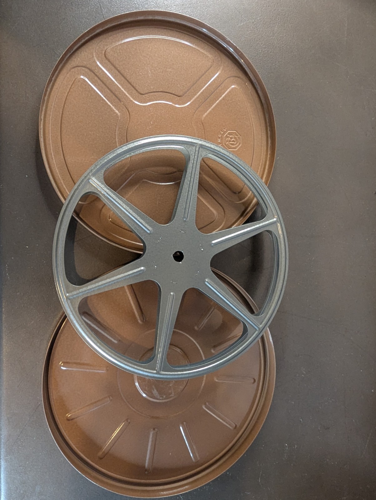 Vintage 8mm 400 Ft Steel Movie Reel, Gaumont-British can