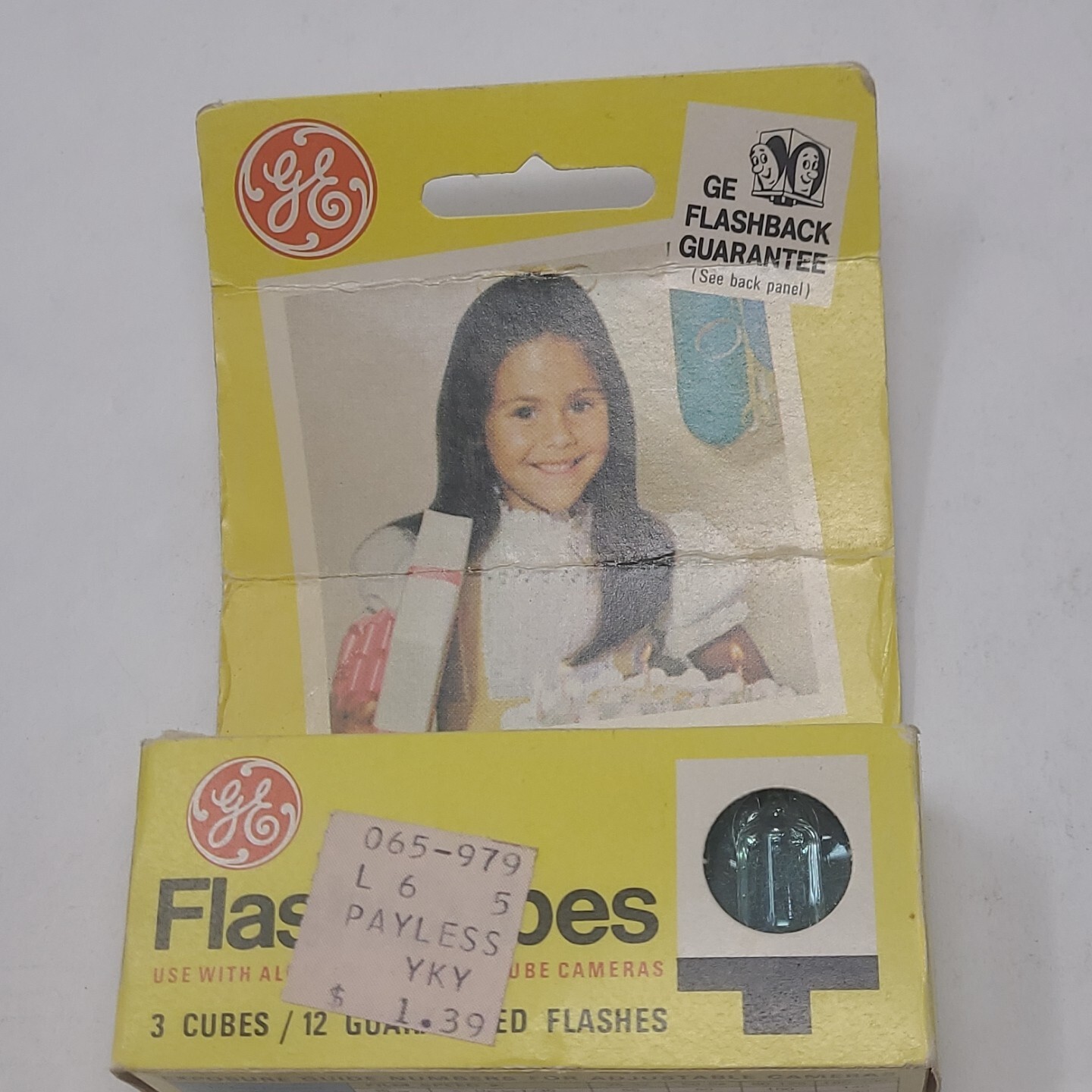 GE Flashcubes Original Box Set Of 3 Cubes 12 Flashes Vintage