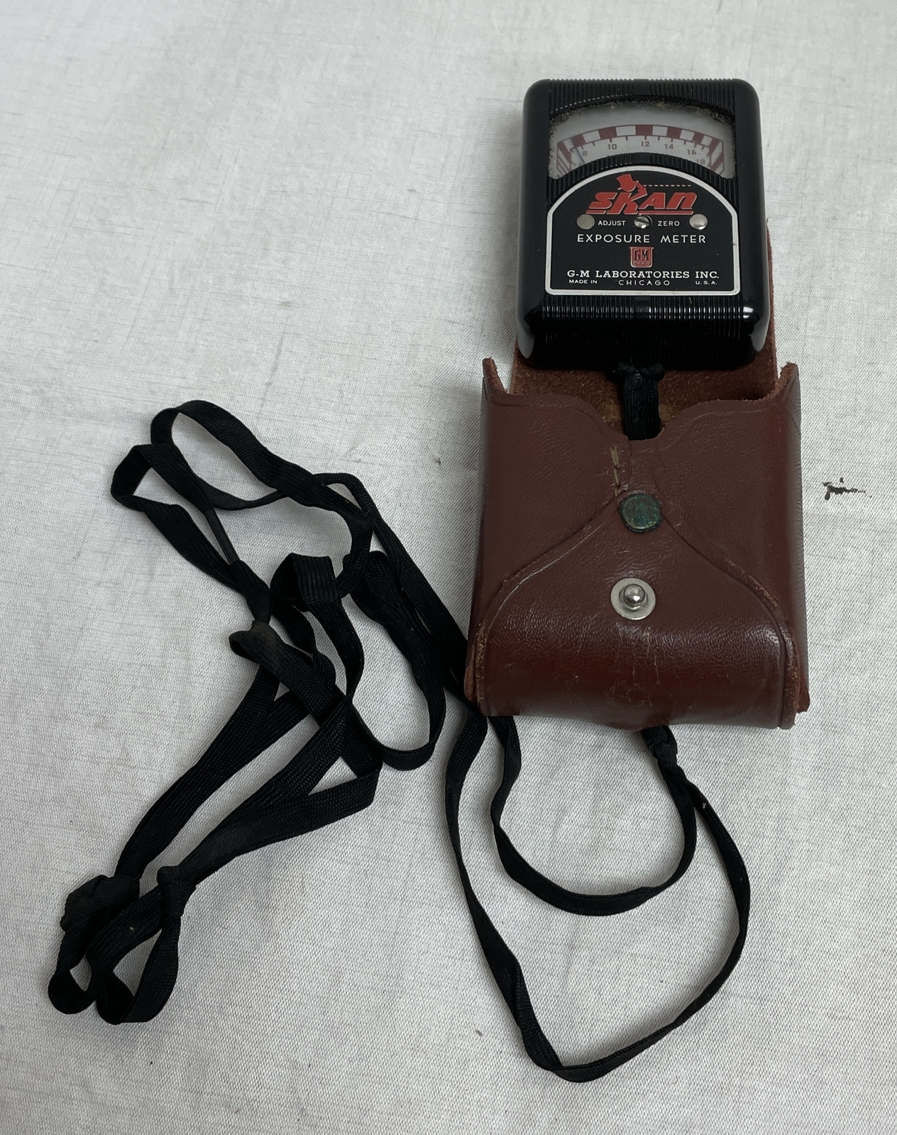 Vintage GM Laboratories Inc SKAN Exposure Meter w/ Original Leather case