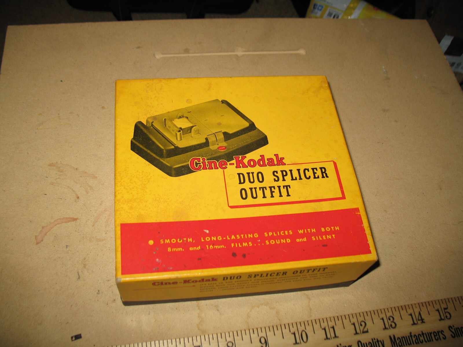 VTG CINE-KODAK DUO SPLICER OUTFIT BOX 8 & 16mm FILM SOUND & SILENT MOVIE CAMERA