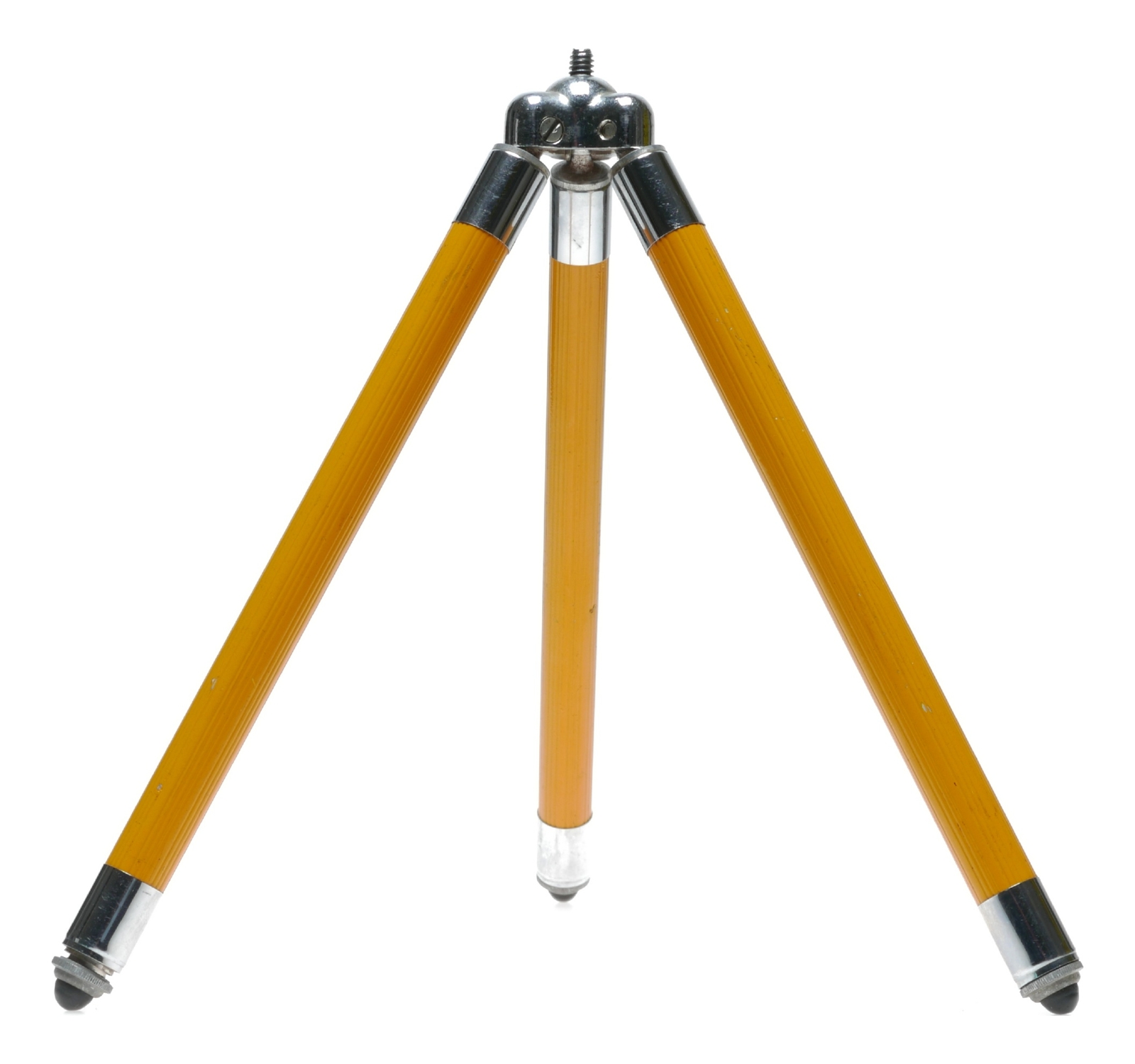 Universal Extendible Mini Table Tripod Chrome Yellow Retro Photography