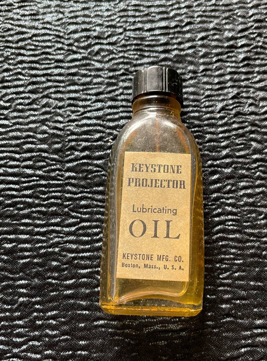 Keystone Projector Lubricating Oil 3/4 Full Keystone Mfg Boston Mass Old Film