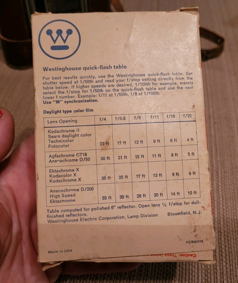 Westinghouse No. 5 B Flash Bulbs 6 Bulbs Vintage In Box Blue Unused Vtg Photo