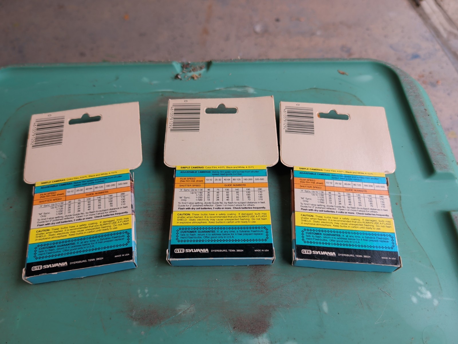 Vintage Sylvania Blue Dot Flashbulbs AG1B 3 boxes of 12 Blue bulbs 36 total Lot